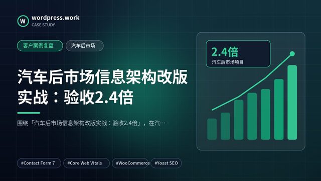 汽车后市场信息架构改版实战:验收2.4倍|客户案例复盘|汽车后市场