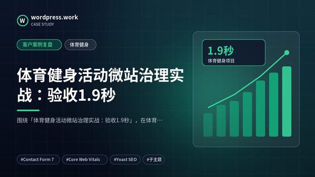 体育健身活动微站治理实战:验收1.9秒|客户案例复盘|体育健身