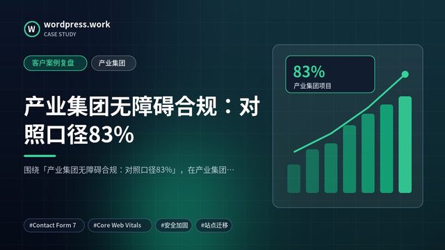 产业集团无障碍合规:对照口径83%|客户案例复盘|产业集团