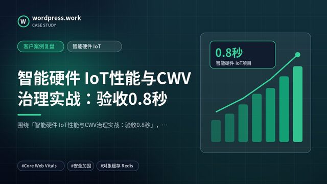 智能硬件 IoT性能与CWV治理实战：验收0.8秒｜客户案例复盘｜智能硬件 IoT