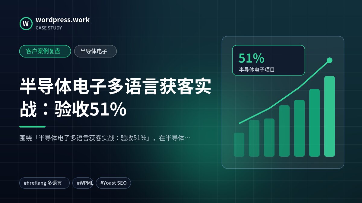 半导体电子多语言获客实战:验收51%|客户案例复盘|半导体电子