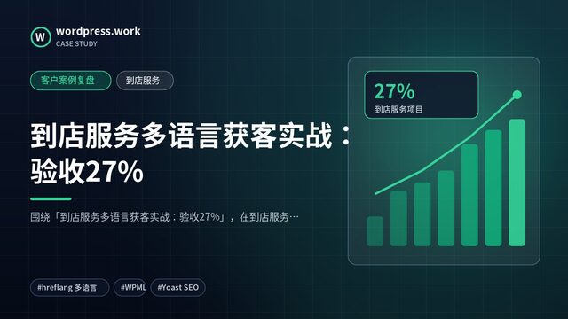 到店服务多语言获客实战:验收27%|客户案例复盘|到店服务