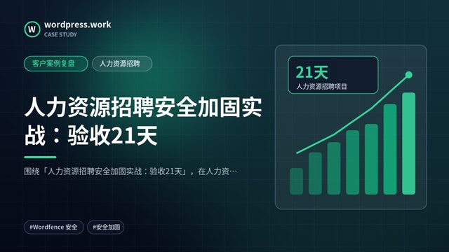 人力资源招聘安全加固实战:验收21天|客户案例复盘|人力资源招聘