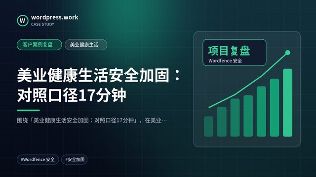 美业健康生活安全加固：对照口径17分钟｜客户案例复盘｜美业健康生活