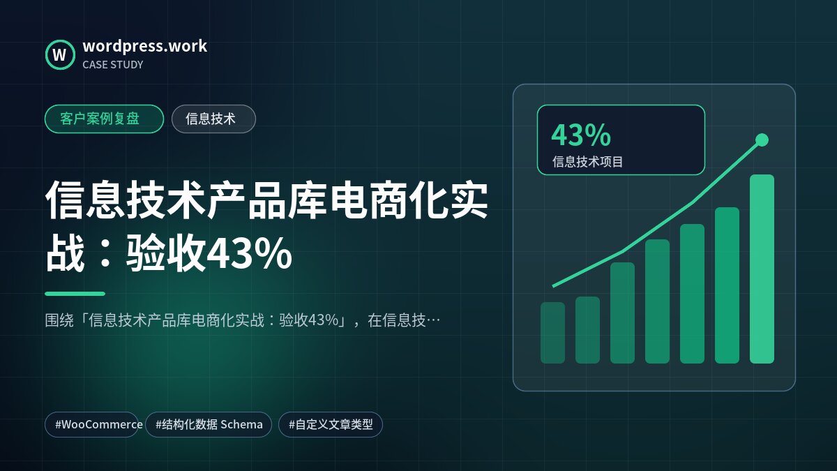 信息技术产品库电商化实战：验收43%｜客户案例复盘｜信息技术