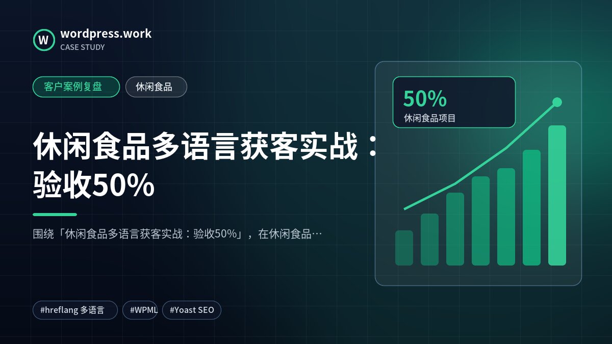 休闲食品多语言获客实战:验收50%|客户案例复盘|休闲食品