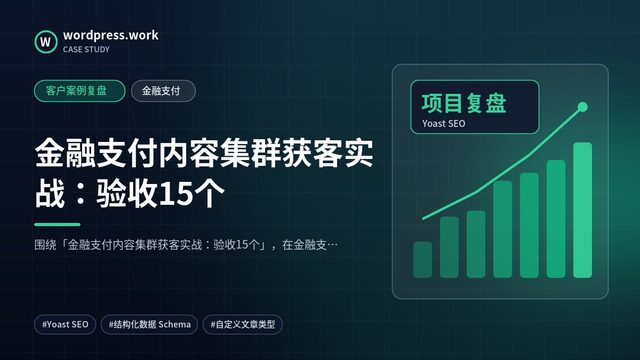 金融支付内容集群获客实战:验收15个|客户案例复盘|金融支付