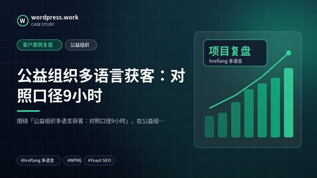 公益组织多语言获客：对照口径9小时｜客户案例复盘｜公益组织