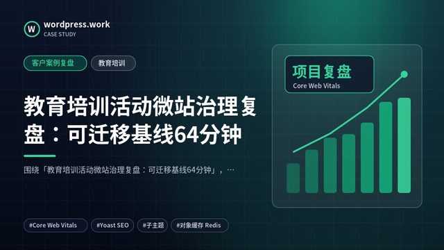 教育培训活动微站治理复盘：可迁移基线64分钟｜客户案例复盘｜教育培训