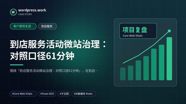 到店服务活动微站治理:对照口径61分钟|客户案例复盘|到店服务