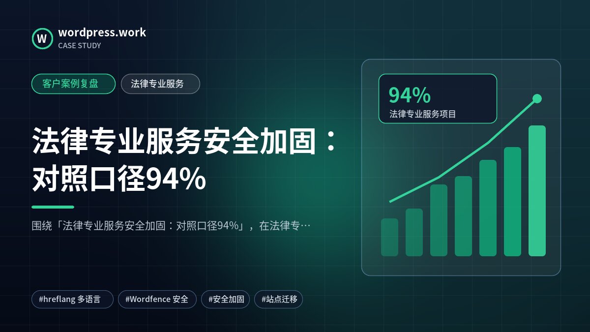 法律专业服务安全加固:对照口径94%|客户案例复盘|法律专业服务
