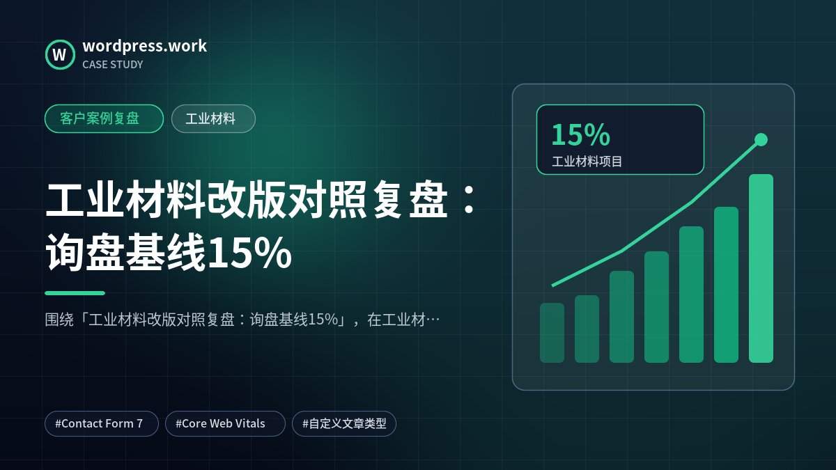工业材料改版对照复盘：询盘基线15%｜客户案例复盘｜工业材料
