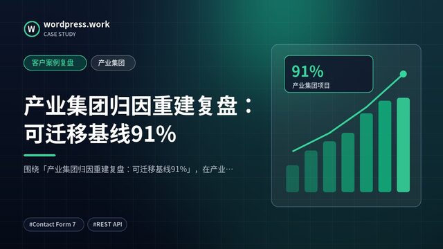 产业集团归因重建复盘：可迁移基线91%｜客户案例复盘｜产业集团