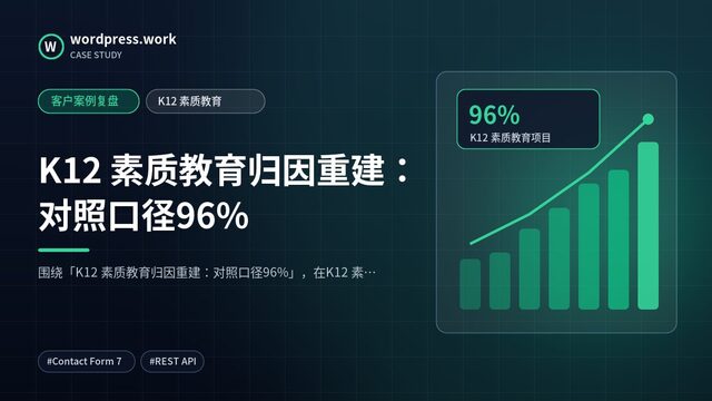 K12 素质教育归因重建：对照口径96%｜客户案例复盘｜K12 素质教育