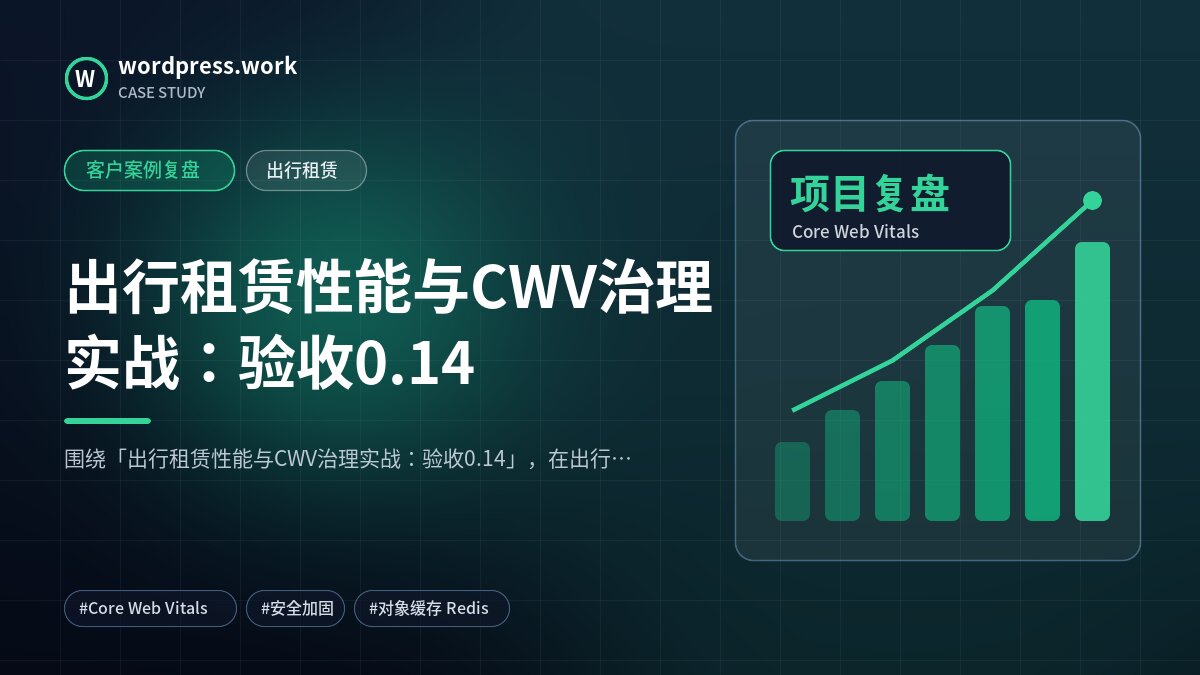 出行租赁性能与CWV治理实战:验收0.14|客户案例复盘|出行租赁