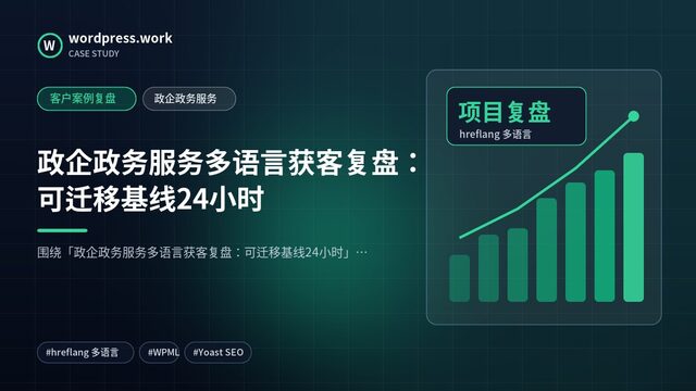 政企政务服务多语言获客复盘：可迁移基线24小时｜客户案例复盘｜政企政务服务