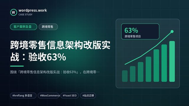 跨境零售信息架构改版实战:验收63%|客户案例复盘|跨境零售
