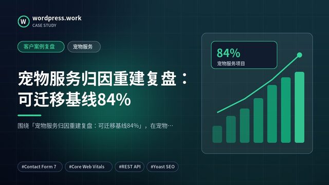 宠物服务归因重建复盘：可迁移基线84%｜客户案例复盘｜宠物服务