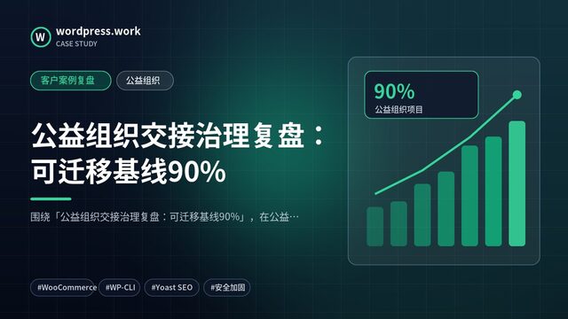 公益组织交接治理复盘:可迁移基线90%|客户案例复盘|公益组织