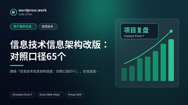 信息技术信息架构改版:对照口径65个|客户案例复盘|信息技术