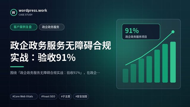 政企政务服务无障碍合规实战：验收91%｜客户案例复盘｜政企政务服务