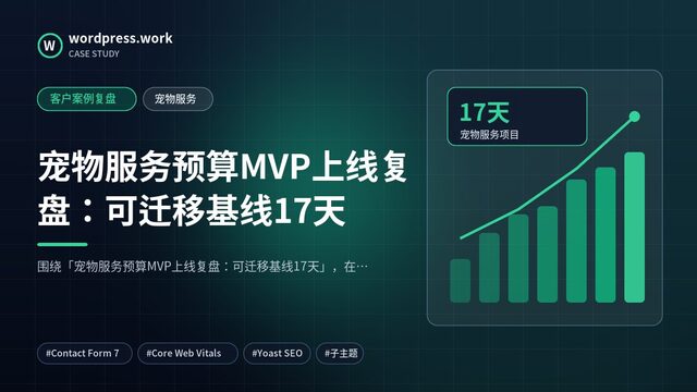 宠物服务预算MVP上线复盘:可迁移基线17天|客户案例复盘|宠物服务