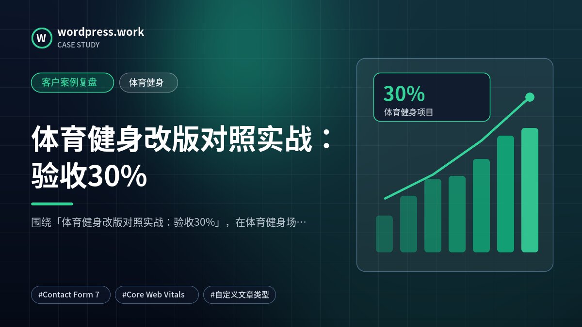 体育健身改版对照实战:验收30%|客户案例复盘|体育健身