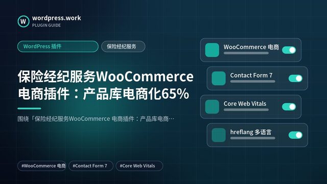 保险经纪服务WooCommerce 电商插件:产品库电商化65%|WordPress 插件|保险经纪服务