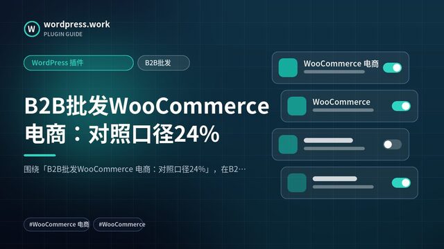 B2B批发WooCommerce 电商:对照口径24%|WordPress 插件|B2B批发
