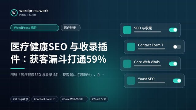医疗健康SEO 与收录插件：获客漏斗打通59%｜WordPress 插件｜医疗健康