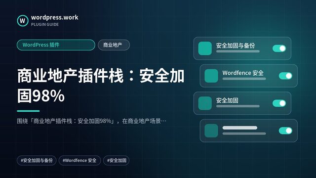 商业地产插件栈:安全加固98%|WordPress 插件|商业地产
