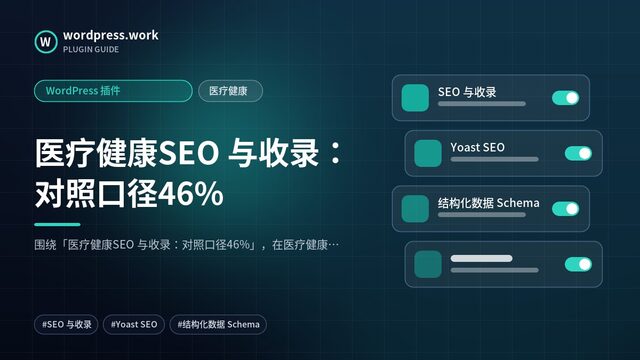 医疗健康SEO 与收录:对照口径46%|WordPress 插件|医疗健康