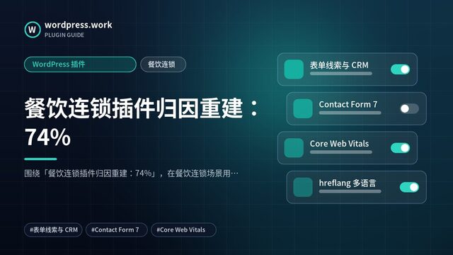 餐饮连锁插件归因重建:74%|WordPress 插件|餐饮连锁