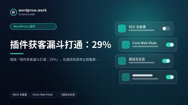 插件获客漏斗打通:29%|WordPress 插件