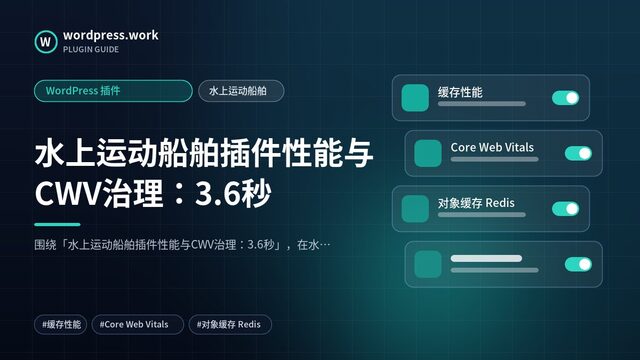 水上运动船舶插件性能与CWV治理:3.6秒|WordPress 插件|水上运动船舶