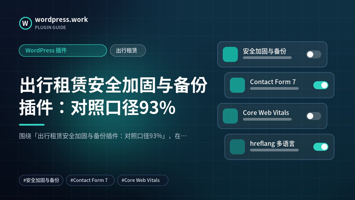 出行租赁安全加固与备份插件:对照口径93%|WordPress 插件|出行租赁