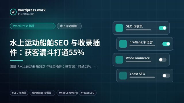 水上运动船舶SEO 与收录插件：获客漏斗打通55%｜WordPress 插件｜水上运动船舶