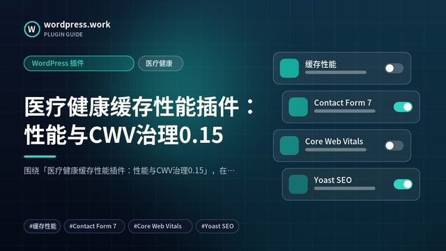医疗健康缓存性能插件：性能与CWV治理0.15｜WordPress 插件｜医疗健康