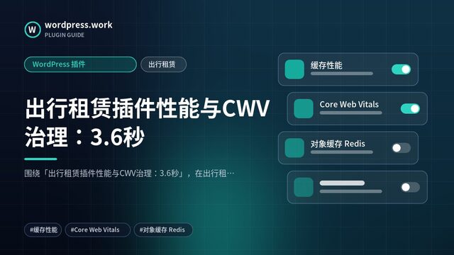 出行租赁插件性能与CWV治理:3.6秒|WordPress 插件|出行租赁