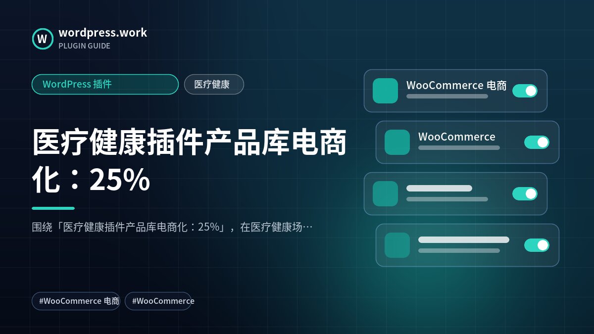 医疗健康插件产品库电商化:25%|WordPress 插件|医疗健康