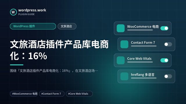 文旅酒店插件产品库电商化:16%|WordPress 插件|文旅酒店