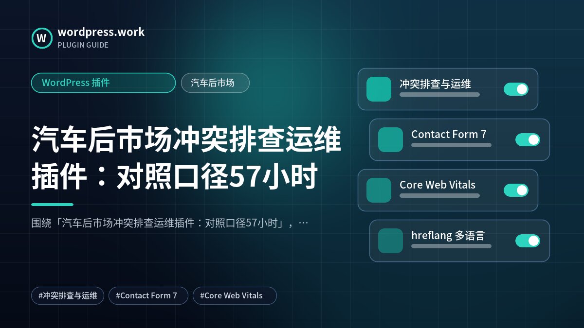 汽车后市场冲突排查运维插件:对照口径57小时|WordPress 插件|汽车后市场