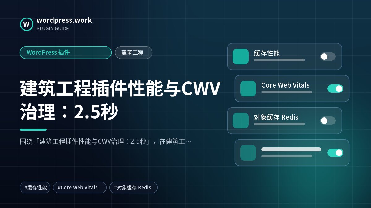 建筑工程插件性能与CWV治理:2.5秒|WordPress 插件|建筑工程