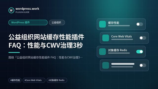 公益组织网站缓存性能插件 FAQ:性能与CWV治理3秒|WordPress 插件|公益组织