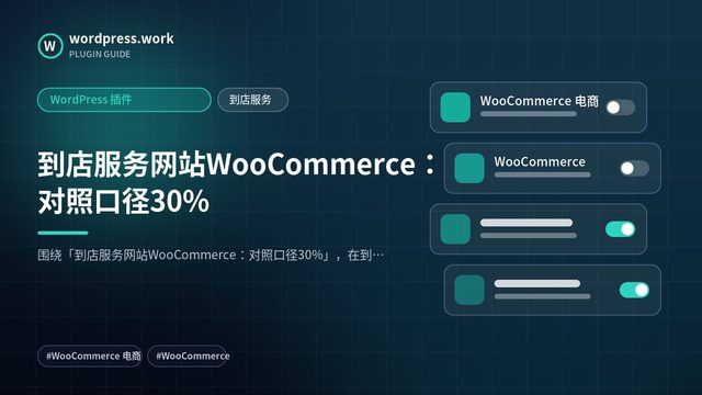 到店服务网站WooCommerce:对照口径30%|WordPress 插件|到店服务