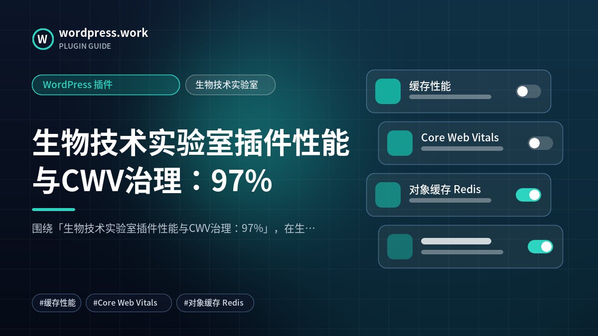 生物技术实验室插件性能与CWV治理:97%|WordPress 插件|生物技术实验室