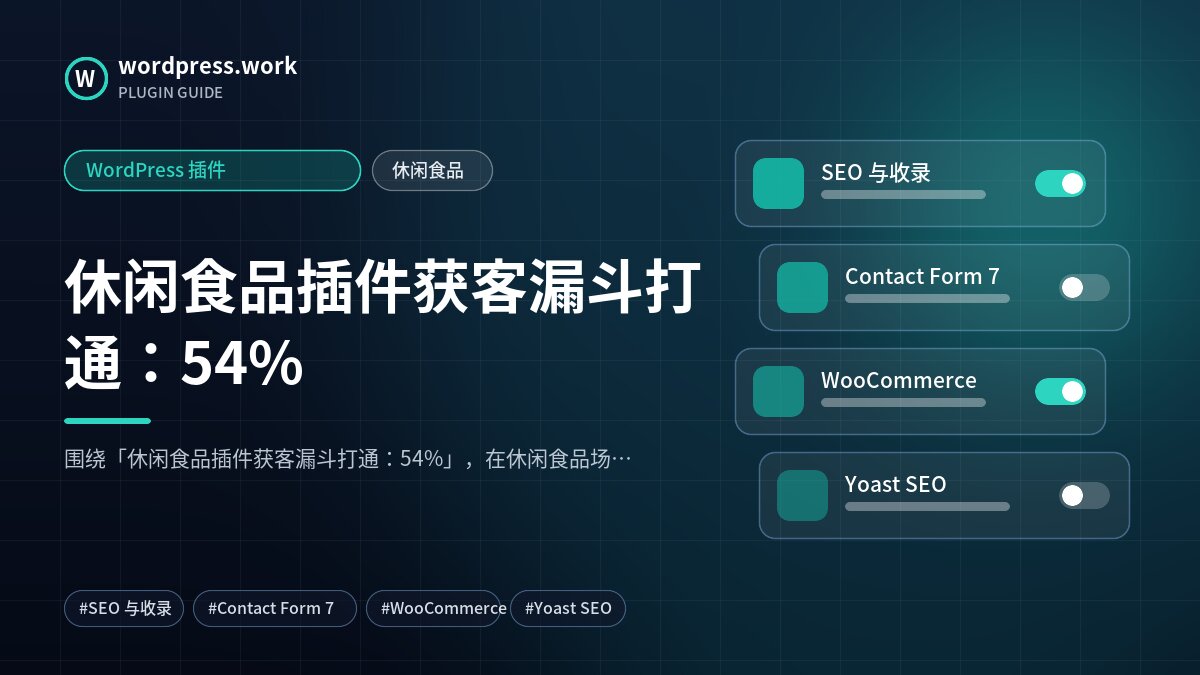 休闲食品插件获客漏斗打通:54%|WordPress 插件|休闲食品