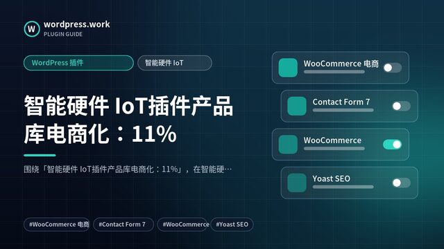 智能硬件 IoT插件产品库电商化:11%|WordPress 插件|智能硬件 IoT
