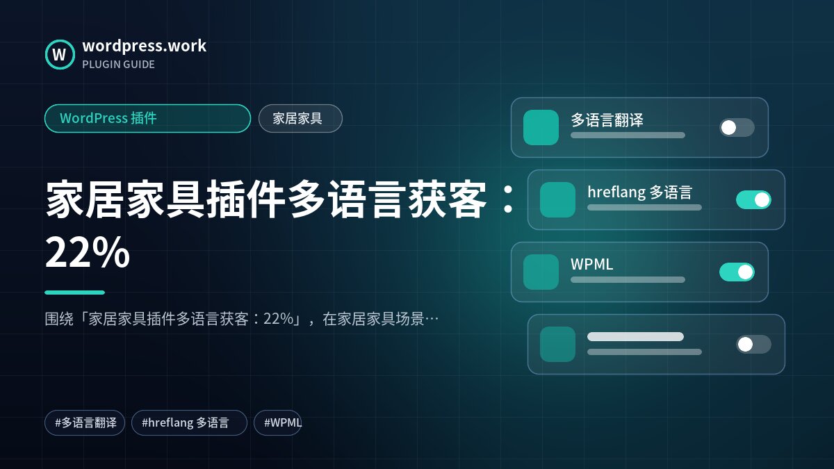 家居家具插件多语言获客:22%|WordPress 插件|家居家具