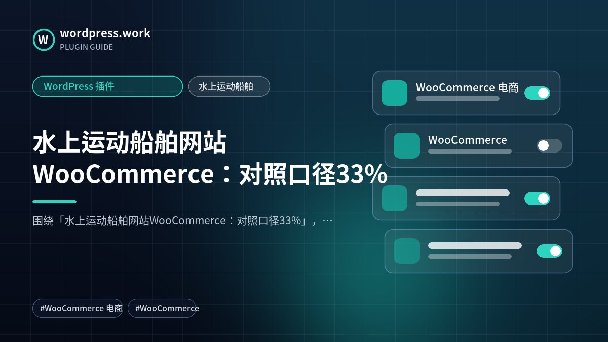 水上运动船舶网站WooCommerce：对照口径33%｜WordPress 插件｜水上运动船舶